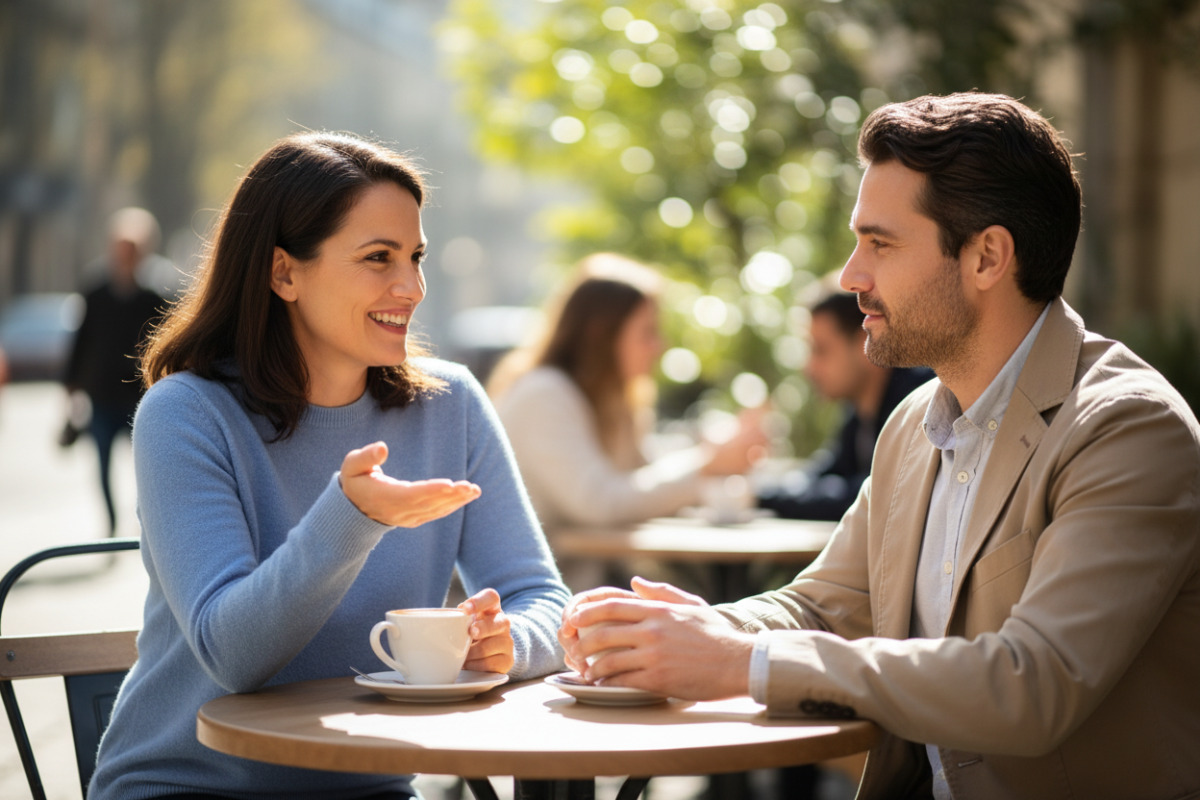 Abb. Ein kurzes, freundliches Gespräch kann mehr helfen als lange Diskussionen.