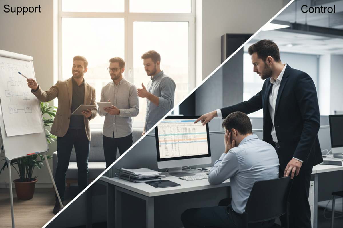 Abb. Beziehung vor Bewertung Unterstützung wirkt stärker als reine Kontrolle.