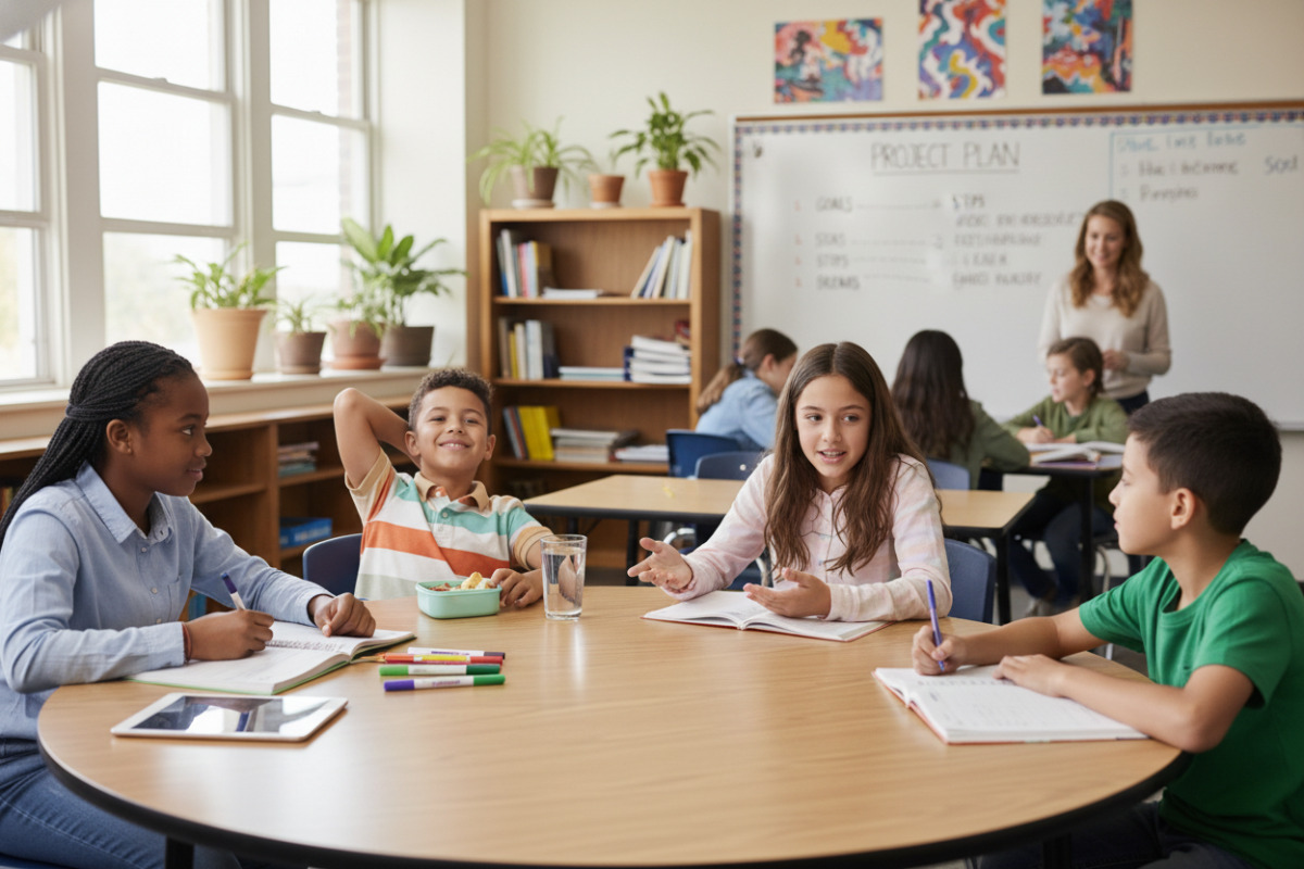 Alltagsszenen zeigen, wie Planung, Pausen, Beziehung und klare Lernumgebung Lernmotivation in der Mittelstufe