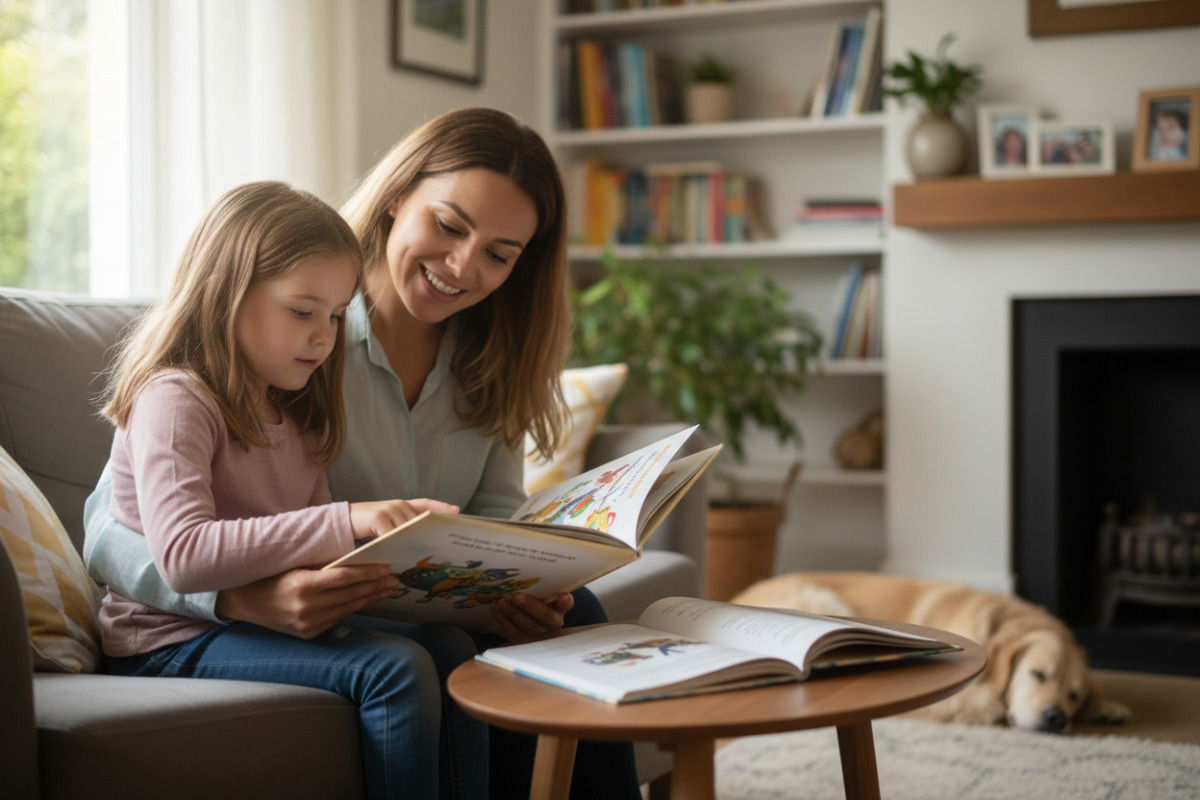 Abb. Begleitetes Lesen in kurzen Portionen stärkt Sicherheit und Lesefluss.