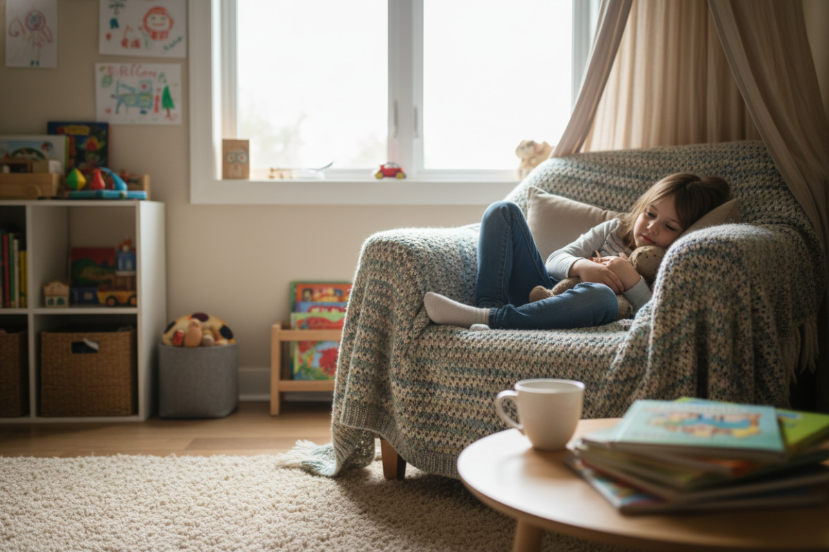 Abb. Ein fester, gemütlicher Platz hilft vielen Kindern beim Ankommen.