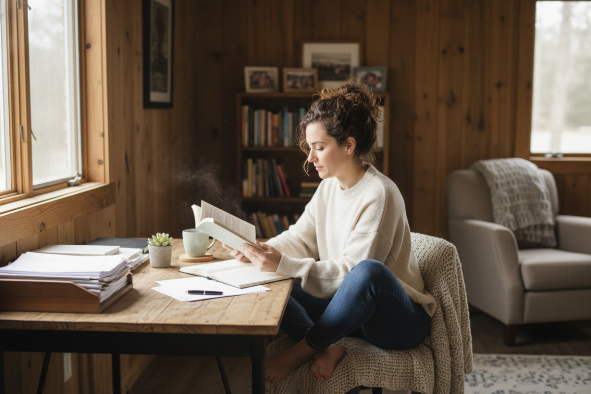 Abb. Ein ruhiger Lernmoment zuhause, bevor es hektisch wird.
