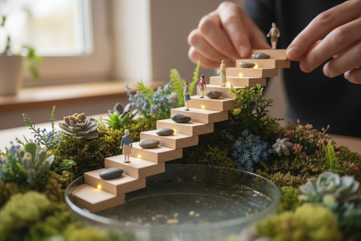 Abb. Gute Rahmenbedingungen ermöglichen Förderung in kleinen Schritten und mit Ruhe.