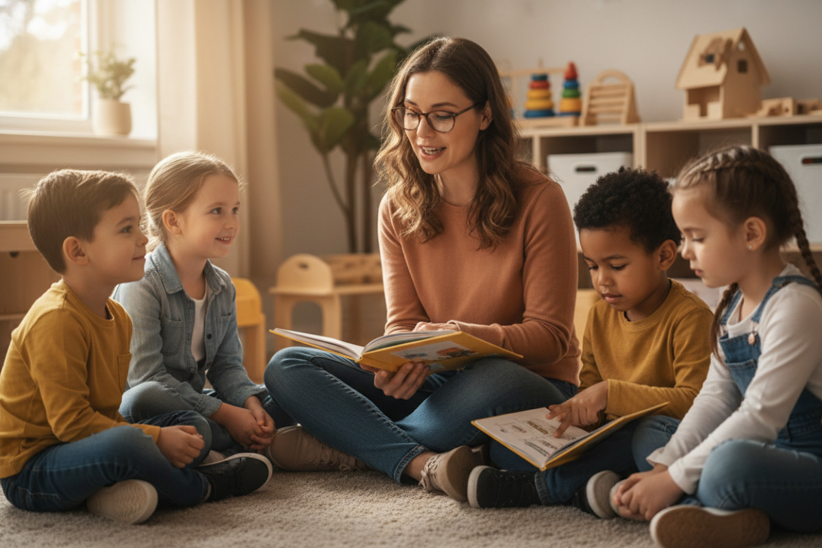 Abb. Vorlesen und Zuhören reguliert Tempo und Stimmung in der Lerngruppe.