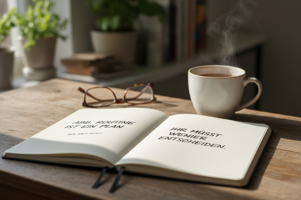 Abb. Routine ist ein Plan, der entlastet Ihr müsst weniger entscheiden.