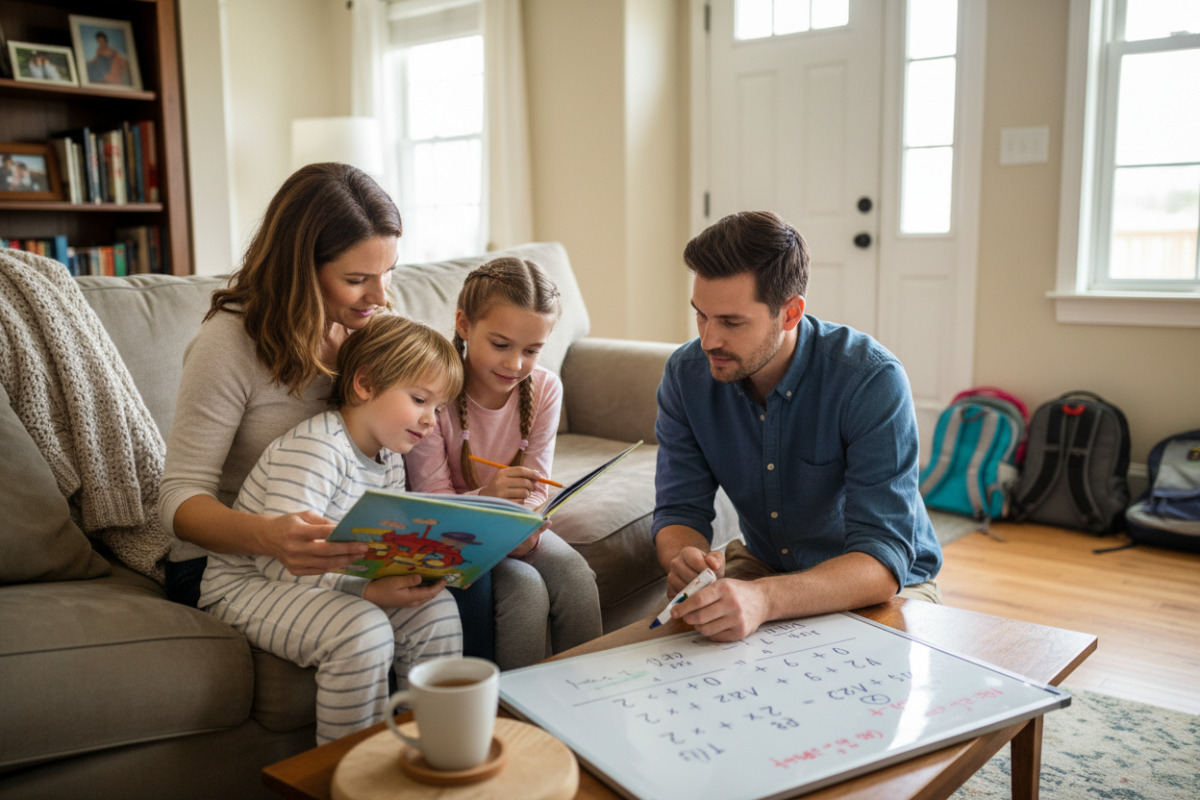 Alltagsszenen, in denen kurze Rituale Kindern Sicherheit geben Ankommen, Lesen, verstehen, Mathe erklären und