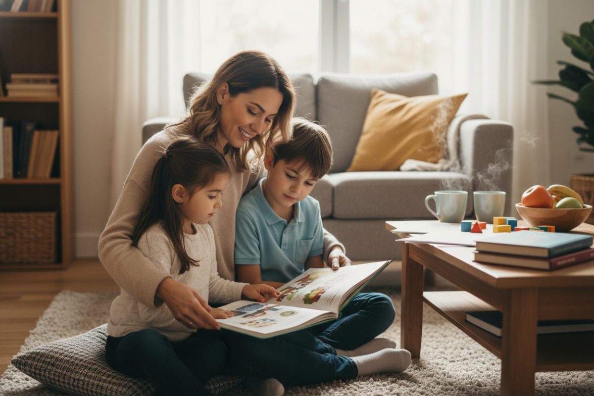 Alltagsszenen, in denen kurze Rituale Kindern Sicherheit geben Ankommen, Lesen, verstehen, Mathe erklären und