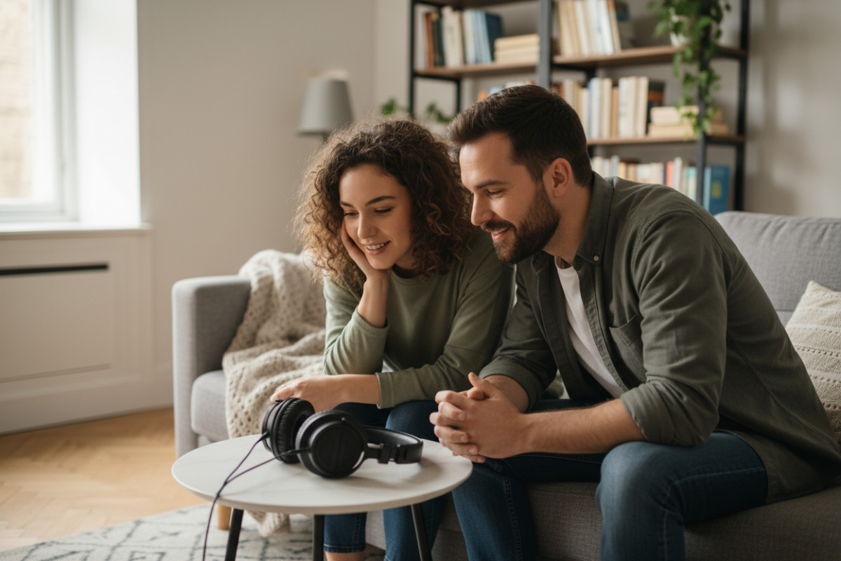 Abb. Gemeinsames Zuhören nimmt Druck und baut Interesse auf.
