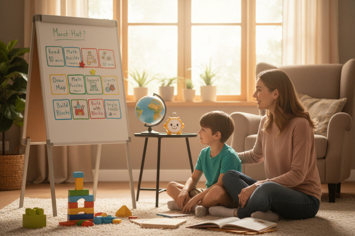 , die zeigen, wie Lernen zu Hause in kleinen, machbaren Schritten gelingen kann.