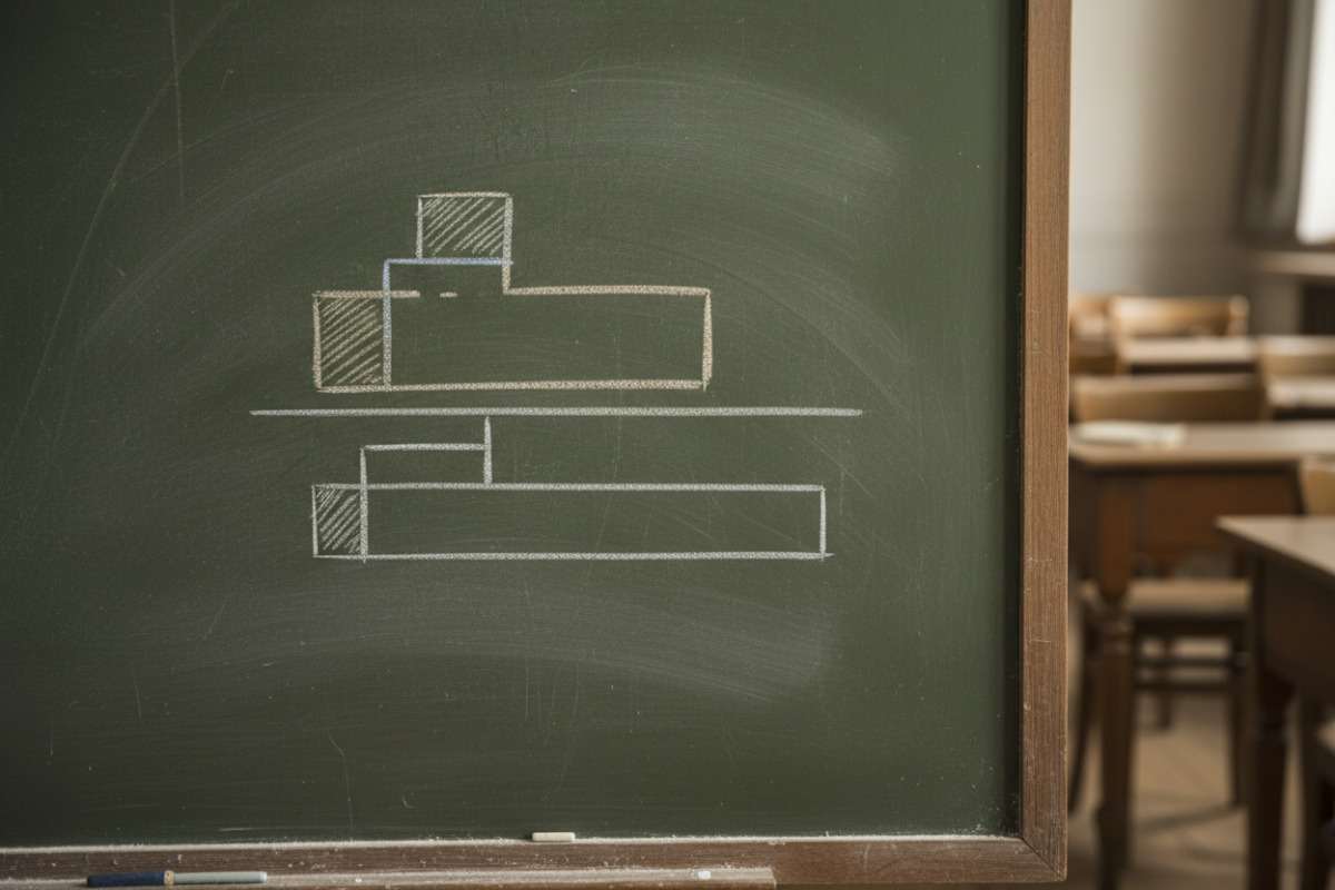 Abb. Zähler oben, Nenner unten so wird ein Bruch gelesen.