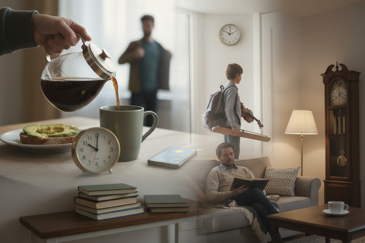 Abb. Viertelstunden lassen sich gut mit bekannten Alltagssituationen verknüpfen.