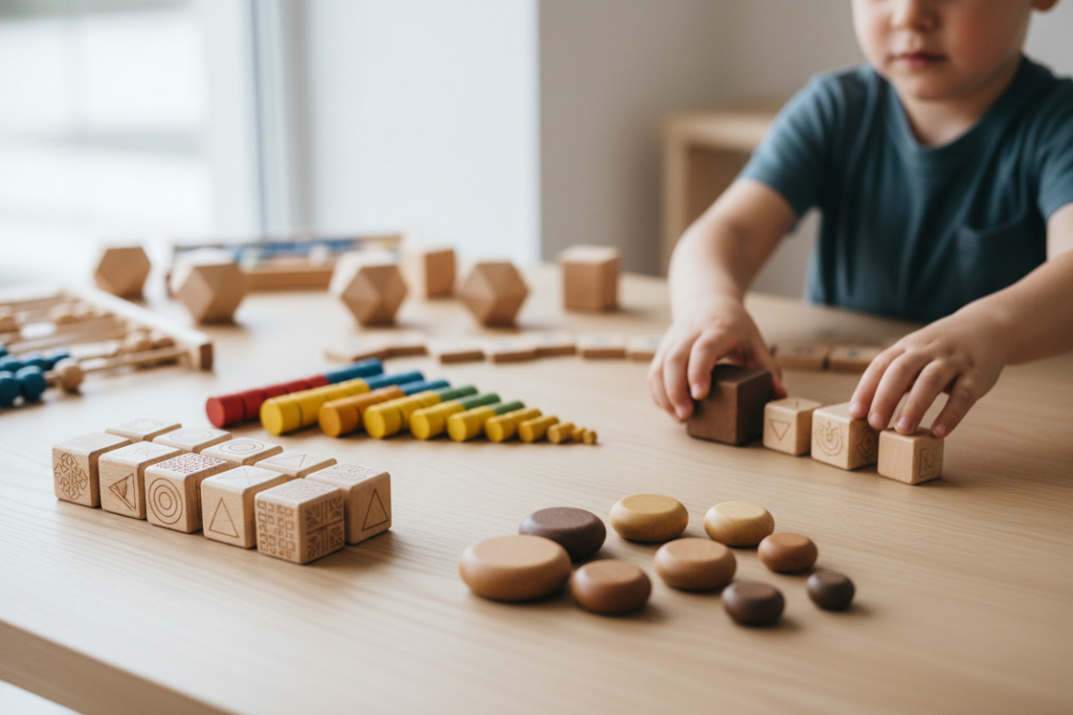 Abb. Zählen, ordnen, vergleichen das verbindet Geometrie und Rechnen.