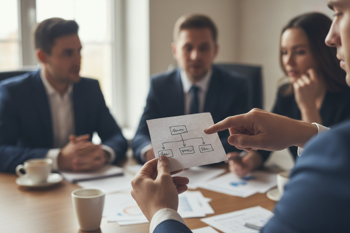 Abb. Ein kurzer Plan hilft mehr als lange Diskussionen.