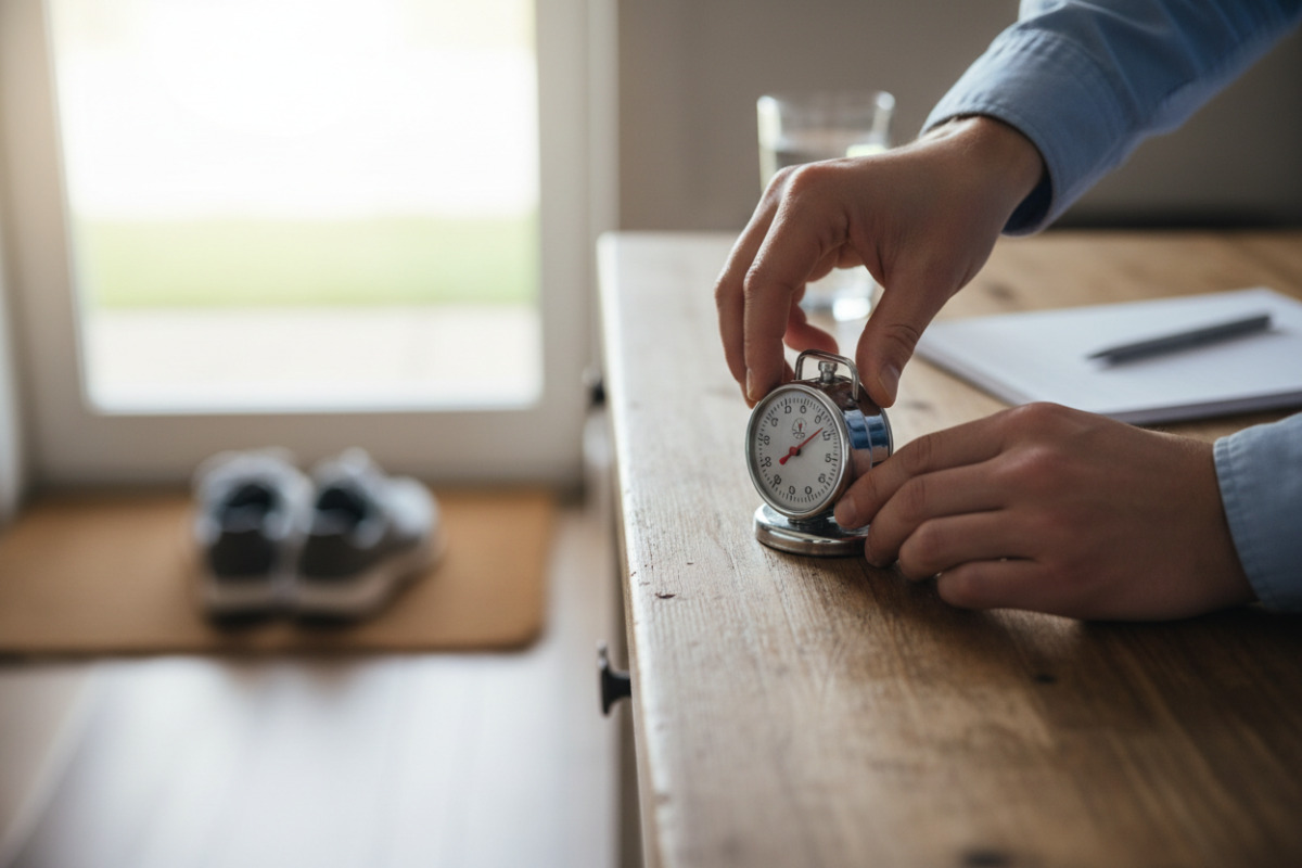 Abb. Ein kurzer Timer kann den Start leichter machen.