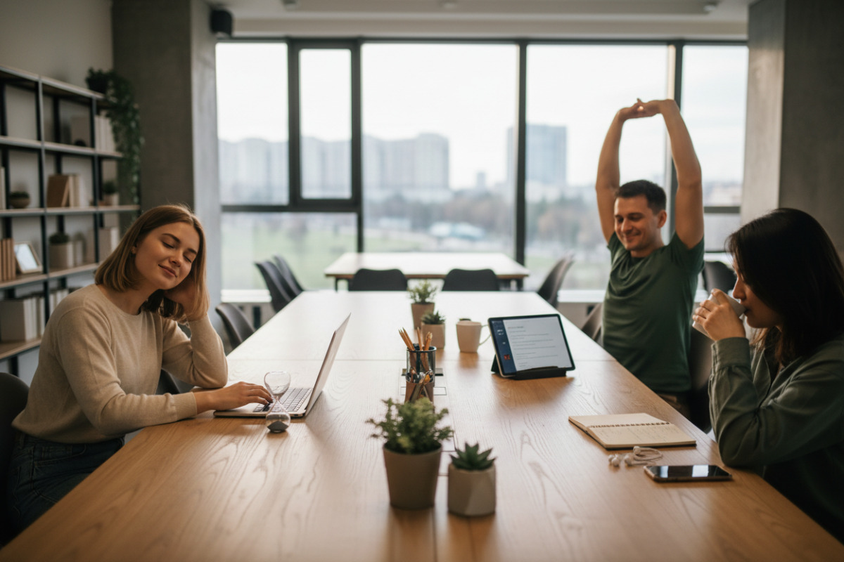 Alltagsszenen, die zeigen, wie feste Start- und Endpunkte, kurze Pausen und kleine Übeportionen Lernen entspannter