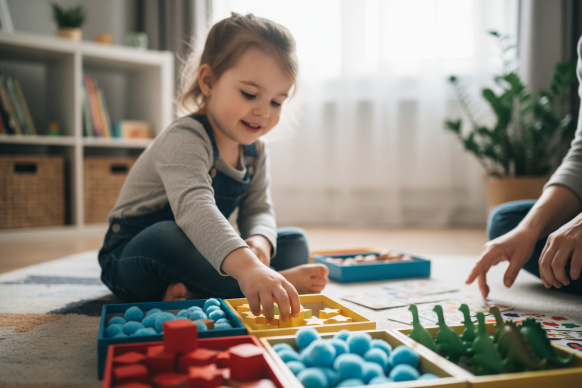 Abb. Sortieren nach Merkmalen stärkt das mathematische Denken vor dem Schulstart.