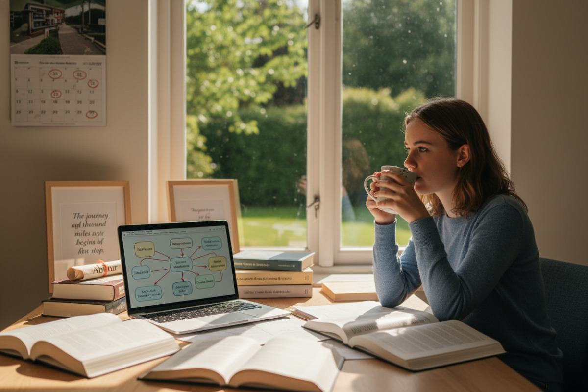 Abb. Ein ruhiger Moment, um den Weg zum Abitur zu verstehen.