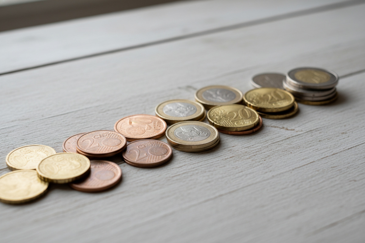 Abb. Vor dem Rechnen hilft das Ordnen Welche Münze ist welche?