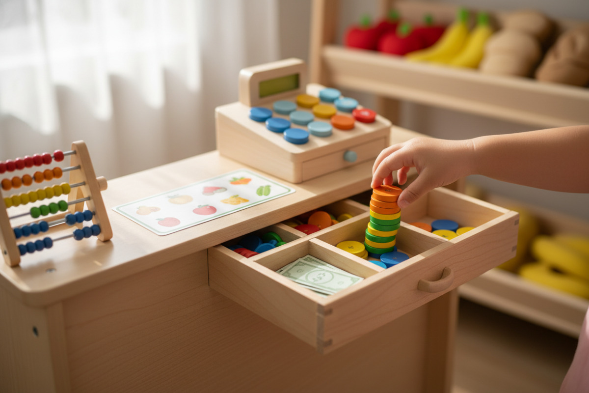 Abb. Rollenspiel Kaufladen macht Rückgeld greifbar und stressfrei.