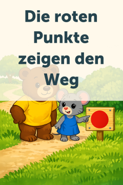 Die roten Punkte zeigen den Weg