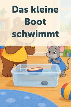 Das kleine Boot schwimmt