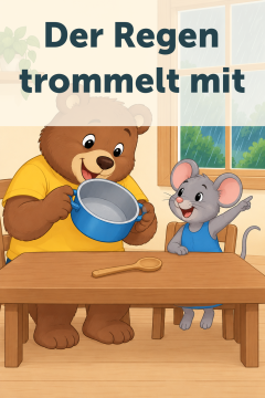 Der Regen trommelt mit