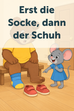 Erst die Socke, dann der Schuh