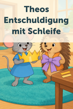 Theos Entschuldigung mit Schleife