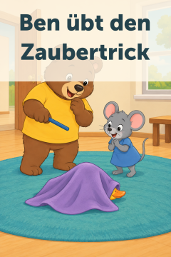 Ben übt den Zaubertrick