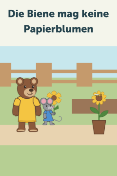 Die Biene mag keine Papierblumen