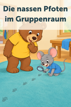 Die nassen Pfoten im Gruppenraum